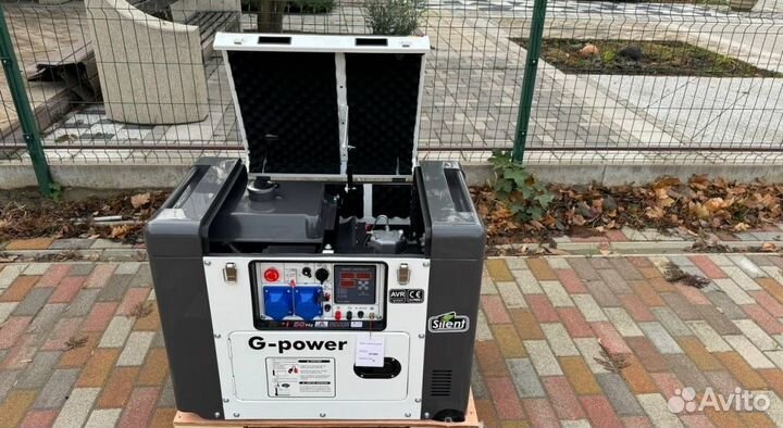 Генератор дизельный 10 kW g-power однофазный 11000