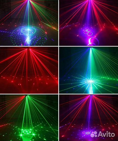 Лазер стробоскоп для дискотеки светомузыка