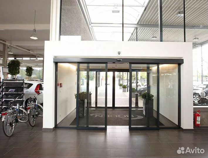 Двери раздвижные стеклянные автоматические