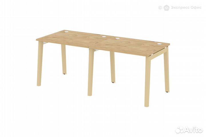 Стол-бенч линейный на деревянных опорях Onix wood