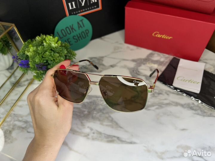 Мужские очки Cartier премиум солнцезащитные