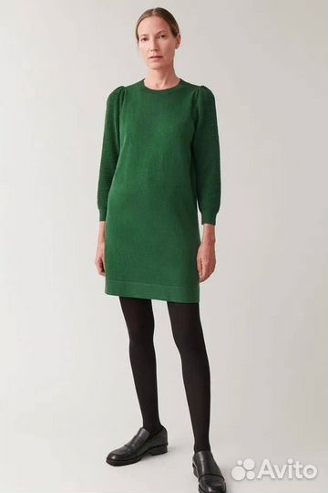 Платье Cos XS хлопок, шерсть