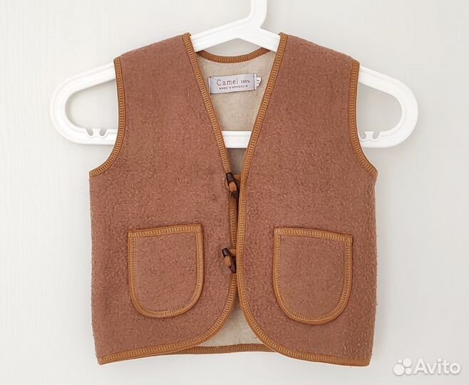 Жилетка из верблюжьей шерсти М детская 3-4 года