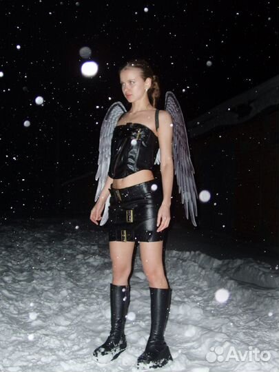 Кожаный топ