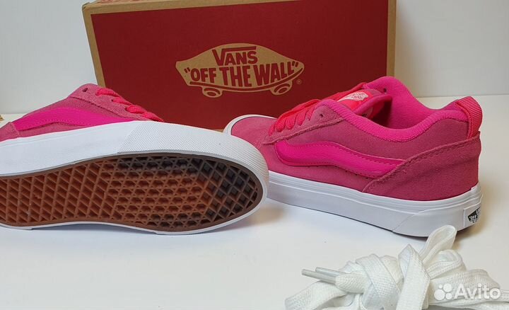 Vans knu skool pink дутыши