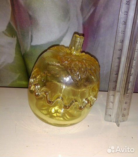 Лимонница и сахарница. Цветное стекло. СССР