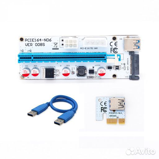 USB райзеры для майнинга на видеокартах VER: 008S