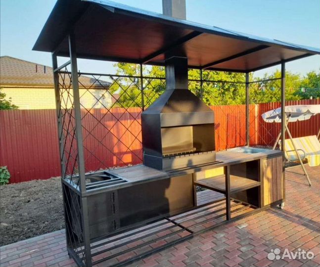 Мангал с крышей