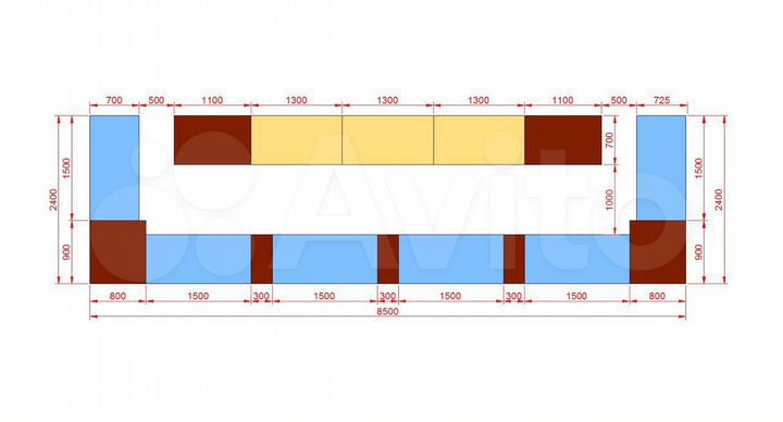 Торговое место под продукты питания, 4 м²