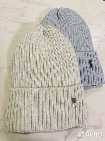 Шапка женская вязаная на флисе