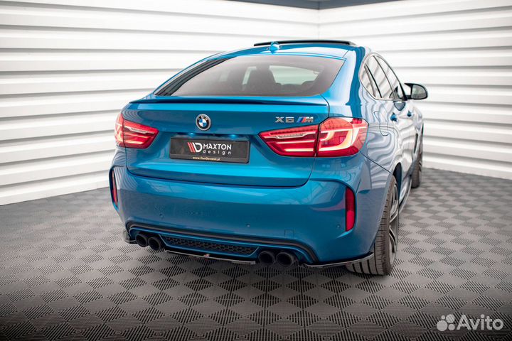 Сплиттеры боковые на задний бампер на BMW X6M