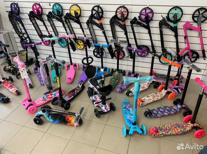 Самокат двухколесный, городской детский, взрослый