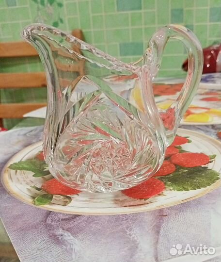 Соусник(молочник).Хрусталь СССР, винтаж