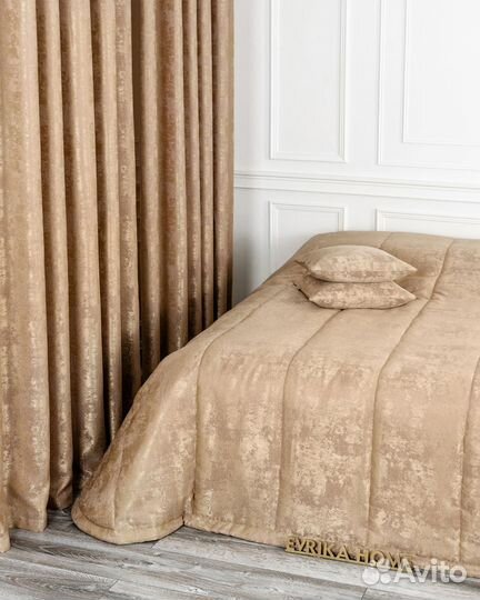 Мраморное покрывало Зарина бронза на диван