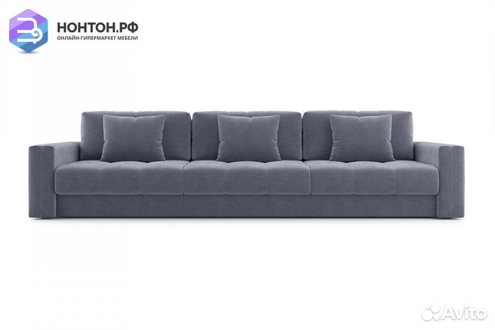 Диван тик-так Монарх 3-х местный темно-серый