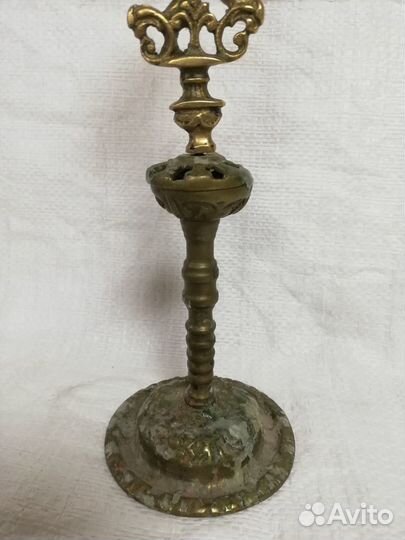 Старинный подсвечник бронза латунь