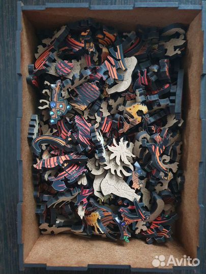 Фигурные деревянные пазлы Лев