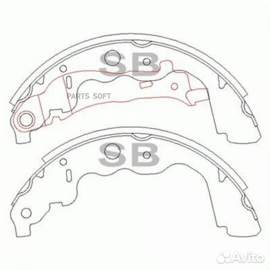 Sangsin brake SA191 Колодки тормозные задние SA191