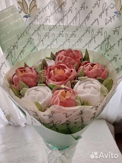 Съедобные букеты из зефира