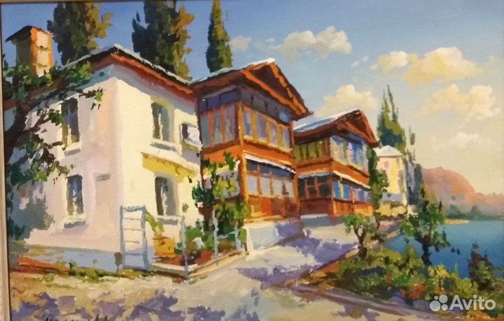 Крымский пейзаж, Живопись картина, холст, масло