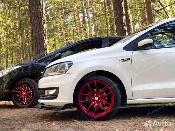 Литые диски work R17 на Volkswagen polo