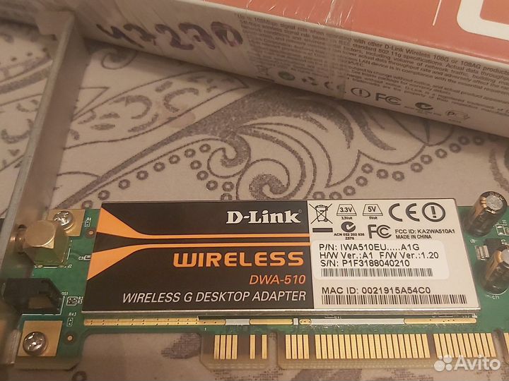 Адаптер Wi fi для компа D-Link DWA-510