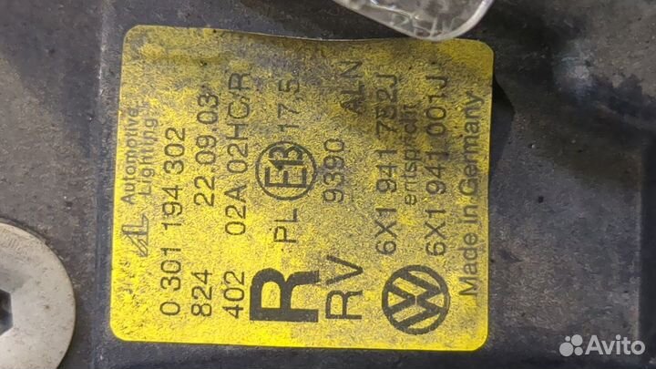 Фара (передняя) Volkswagen Lupo, 2003