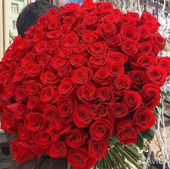 Розы высокие Доставка цветов