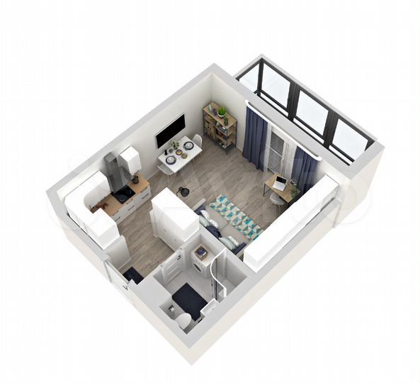 Квартира-студия, 25,3 м², 15/15 эт.