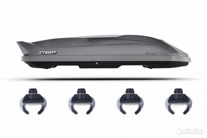 Автомобильный бокс cybort inception 480л. серый ма