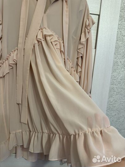 Платье Aglaya персиковое oversize