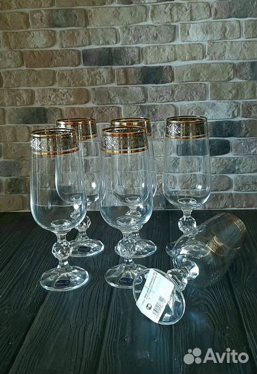 Фужеры высокие /Богемия 280мл новые