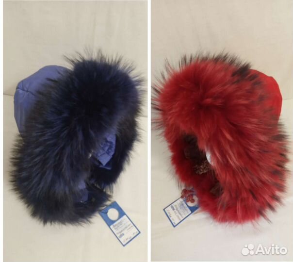 Воротник-опушка из натурального меха енота