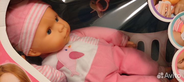 Мягконабивная кукла с соской новая 45 см