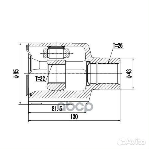 ШРУС внутренний перед прав Z87855R Zikmar