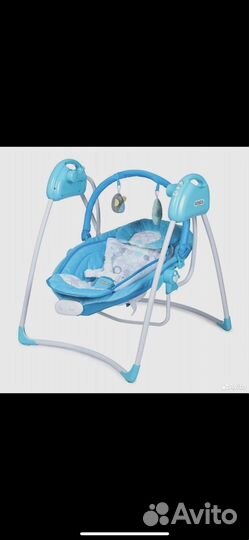 Детские электронные качели - шезлонг 2в1 Babyton