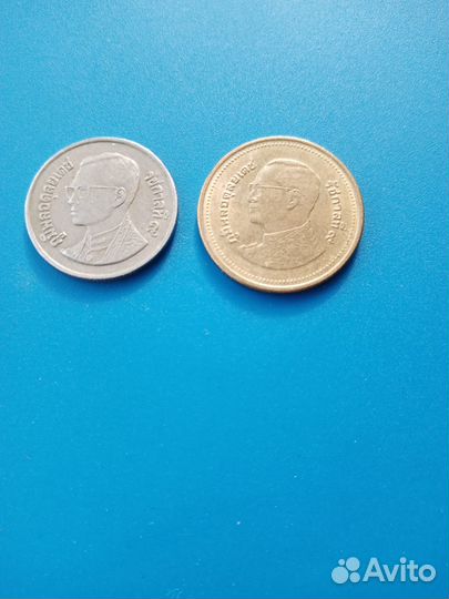 Монеты 1 и 2 Бата, Таиланд.Оригинал,Отличные