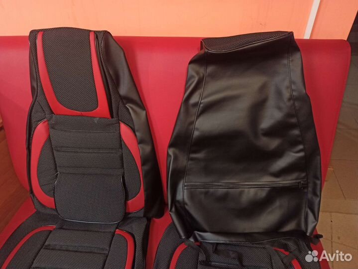 Чехлы на 2107 из ткани Люкс красные