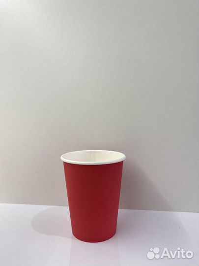 Бумажные стаканы 250 мл 1000шт в коробке (красный)