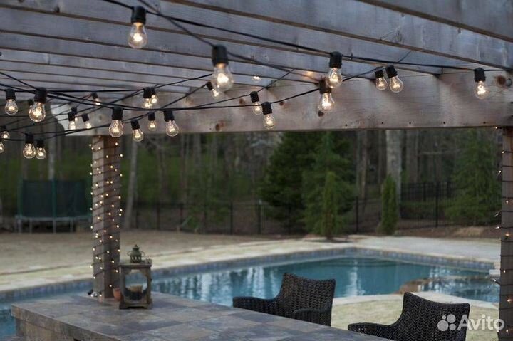 Гирлянда уличная с лампочками