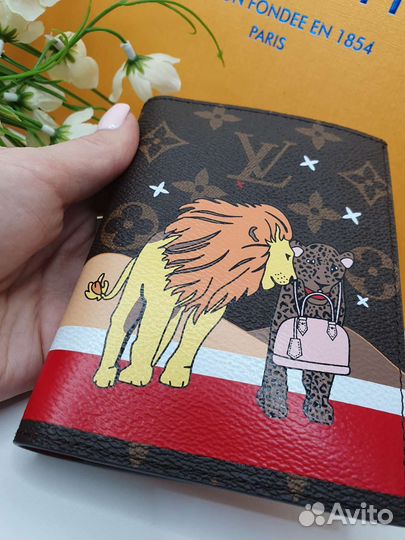 Обложка на паспорт louis vuitton тигры