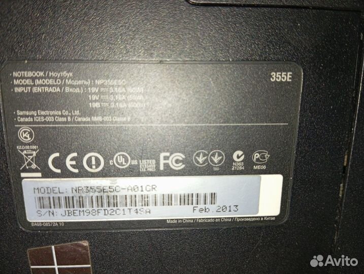 Ноутбук samsung