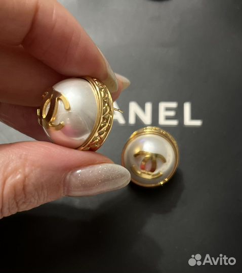 Серьги chanel винтаж жемчуг