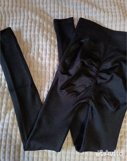 Лосины пуш ап в рубчик