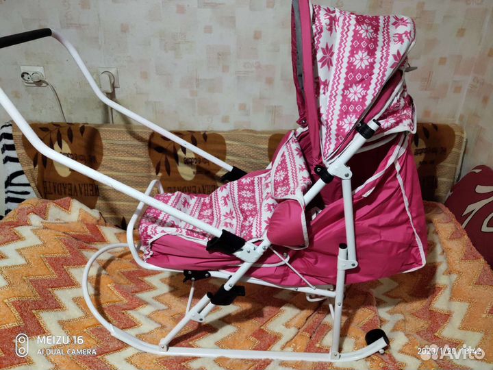 Детские санки коляска новые