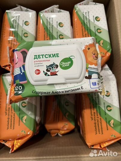 Влажные салфетки детские Свежая Нота 12 х 120шт