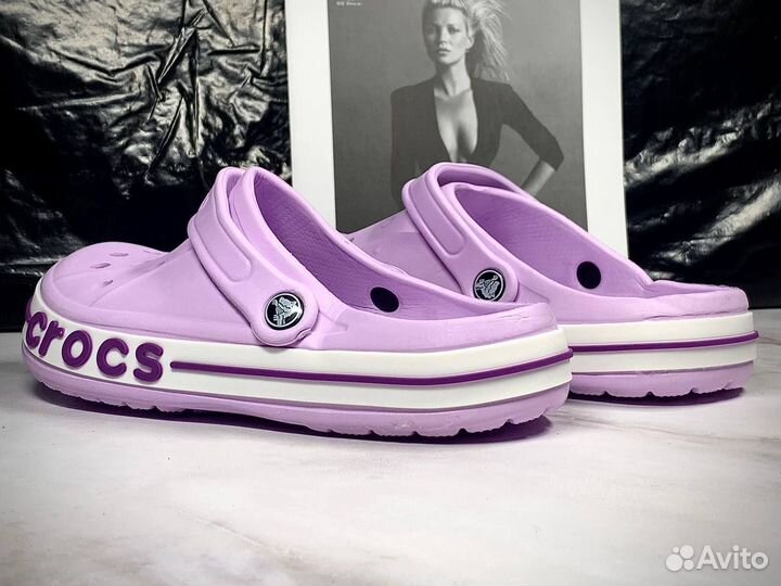 Crocs сабо женские фиолетовые