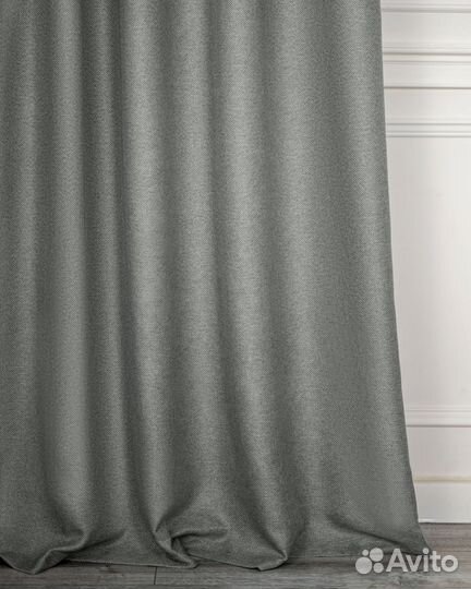 Шторы рогожка Орфей Серебро