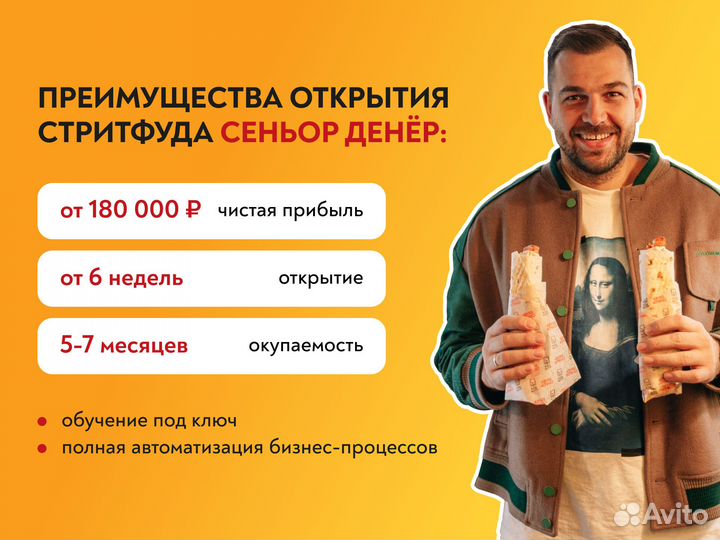 Кафе стрит фуда Сеньор Денёр. Франшиза