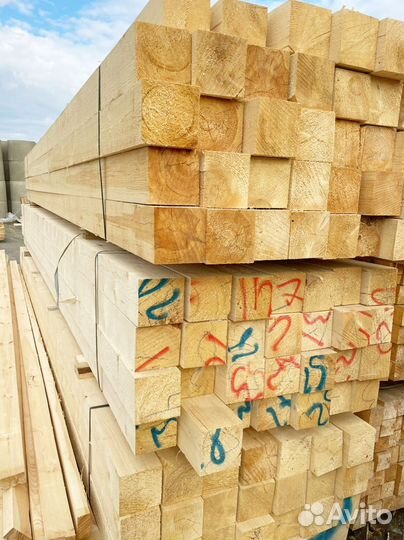 Брус обрезной 100х100х6000мм ГОСТ